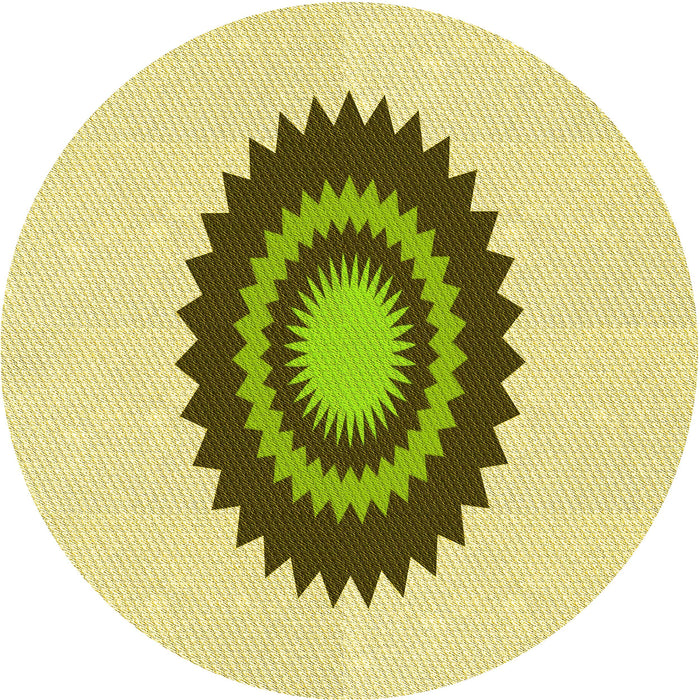 Square Patterned Dark Golden Brown Rug, pat1968yw