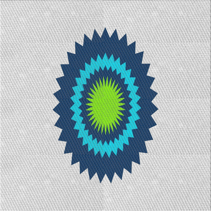 Square Patterned Slate Blue Grey Novelty Rug, pat1968