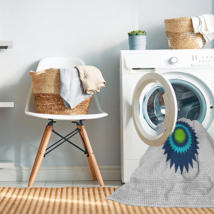 Machine Washable Transitional Slate Blue Grey Blue Rug in a Washing Machine, wshpat1968