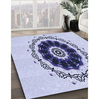 Patterned Lavender Blue Rug, pat1969blu