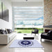 Machine Washable Transitional Lavender Blue Rug in a Kitchen, wshpat1969blu