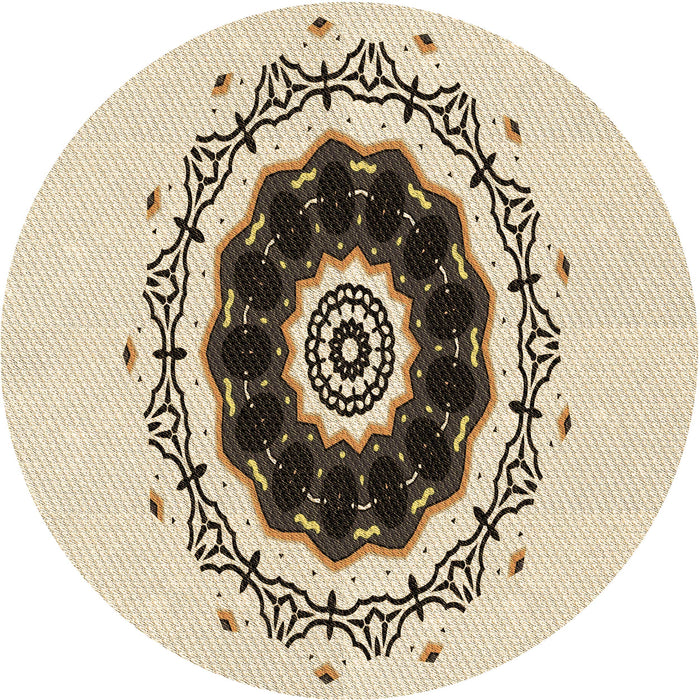 Square Machine Washable Transitional Wheat Beige Rug in a Living Room, wshpat1969brn