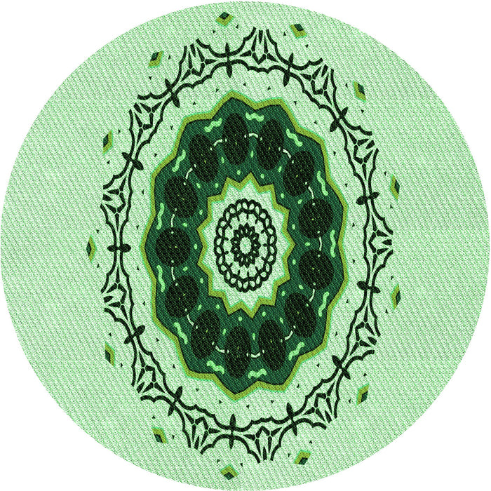 Square Patterned Mint Green Rug, pat1969grn