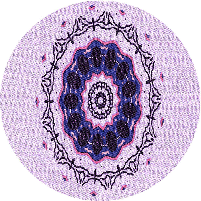 Square Machine Washable Transitional Purple Flower Purple Rug in a Living Room, wshpat1969pur