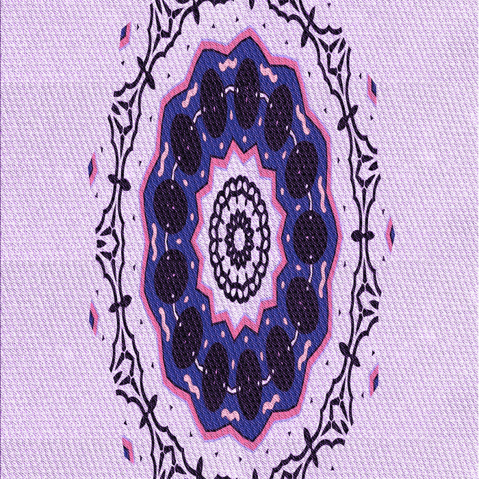 Patterned Purple Flower Purple Rug, pat1969pur