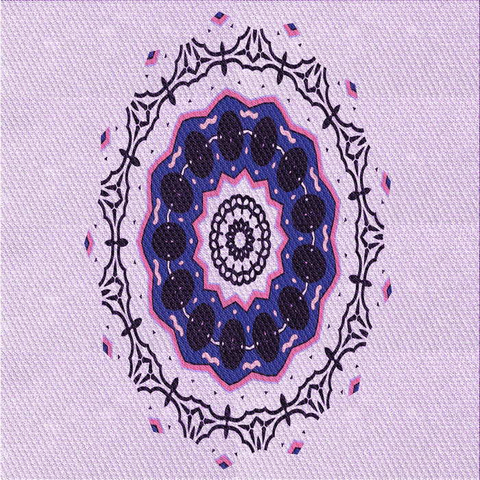 Round Machine Washable Transitional Purple Flower Purple Rug, wshpat1969pur