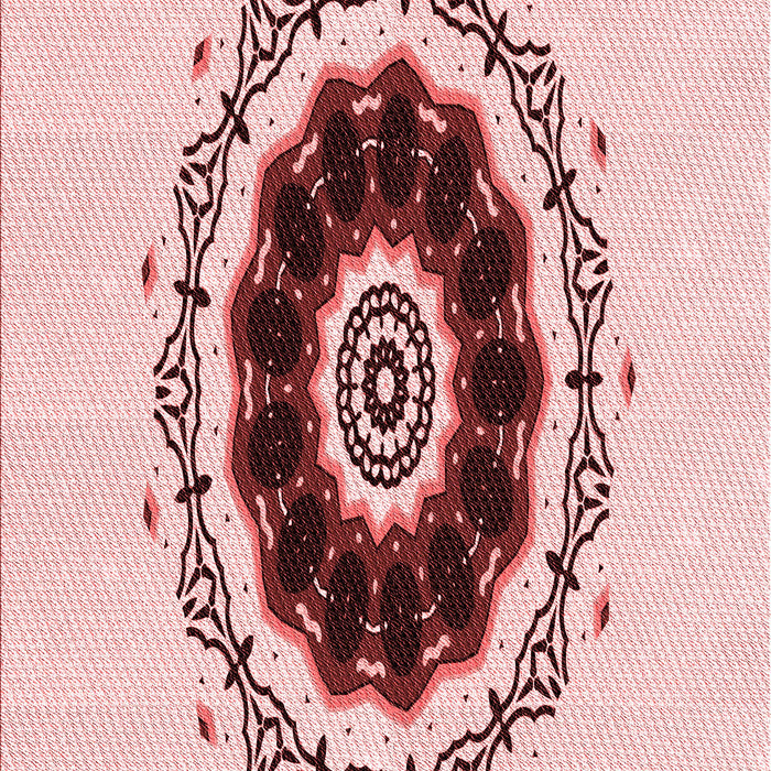 Patterned Light Rose Pink Rug, pat1969rd
