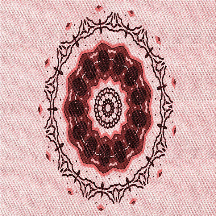 Round Machine Washable Transitional Light Rose Pink Rug, wshpat1969rd