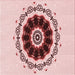 Round Patterned Light Rose Pink Rug, pat1969rd