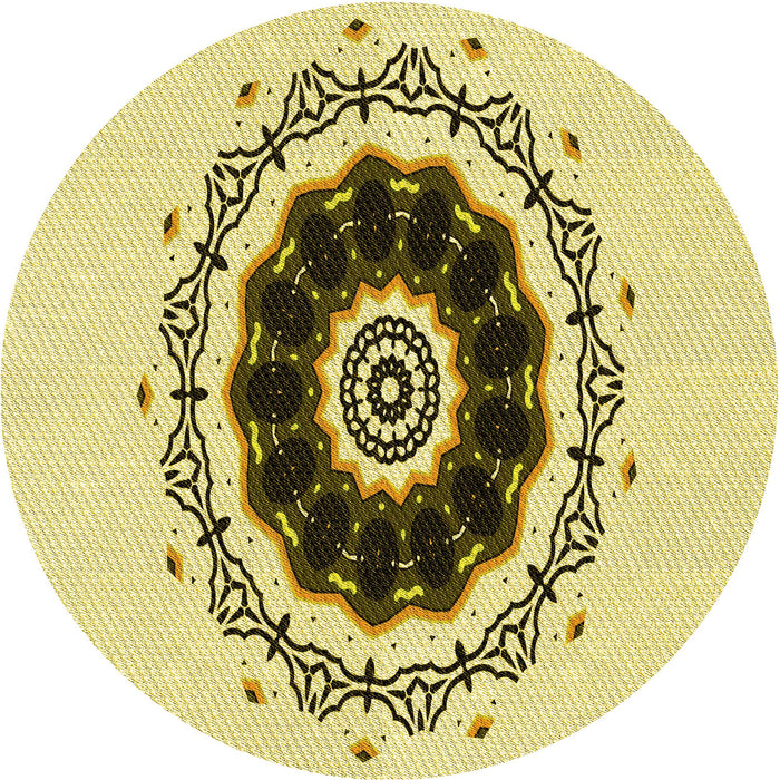 Square Machine Washable Transitional Dark Golden Brown Rug in a Living Room, wshpat1969yw