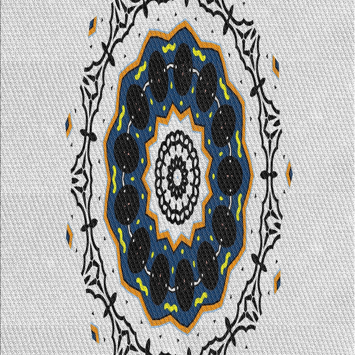 Patterned Gray Novelty Rug, pat1969