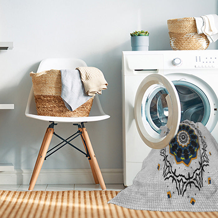 Machine Washable Transitional Grey Gray Rug in a Washing Machine, wshpat1969