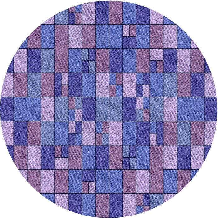 Square Patterned Amethyst Purple Rug, pat197blu