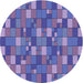 Square Patterned Amethyst Purple Rug, pat197blu