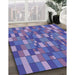 Patterned Amethyst Purple Rug in Family Room, pat197blu