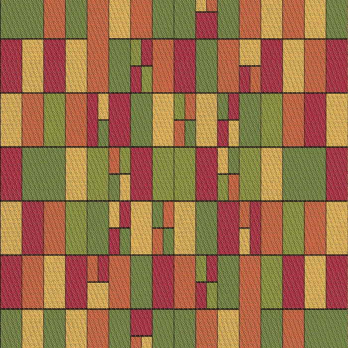 Patterned Red Rug, pat197brn