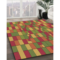 Patterned Red Rug, pat197brn