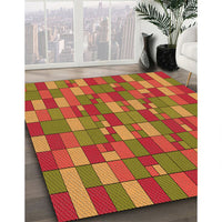 Patterned Caramel Brown Rug, pat197org