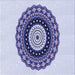 Round Patterned Lavender Blue Rug, pat1970blu