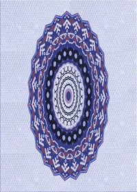 Machine Washable Transitional Lavender Blue Rug, wshpat1970blu