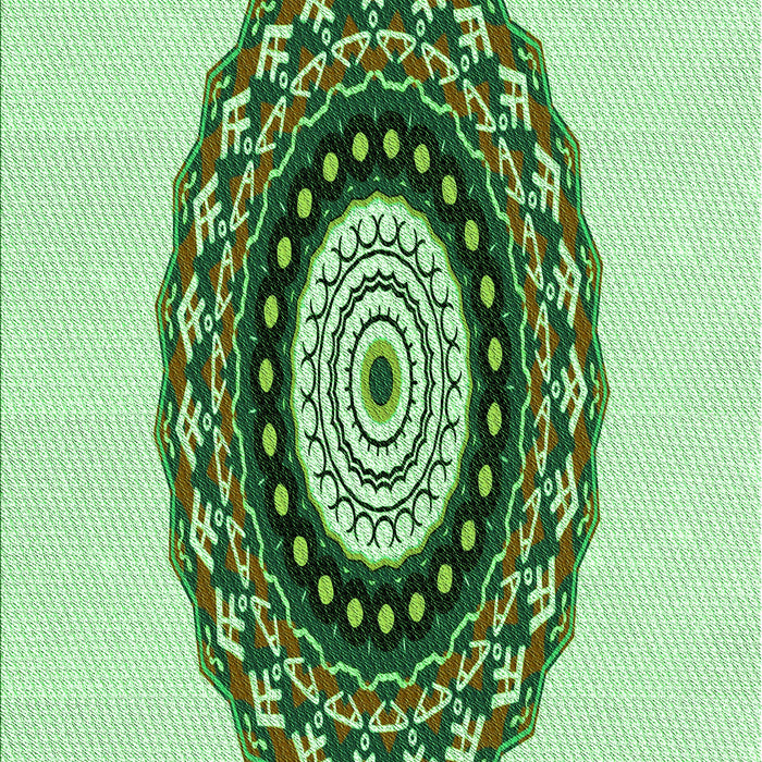 Patterned Green Rug, pat1970grn
