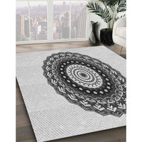 Patterned Platinum Gray Rug, pat1970gry