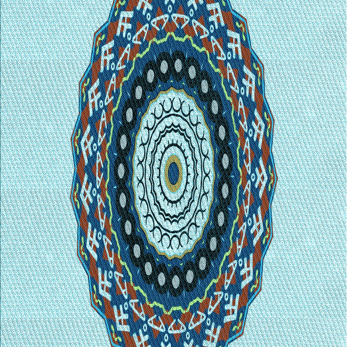 Machine Washable Transitional Steel Blue Rug, wshpat1970lblu