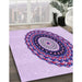 Machine Washable Transitional Purple Flower Purple Rug in a Family Room, wshpat1970pur