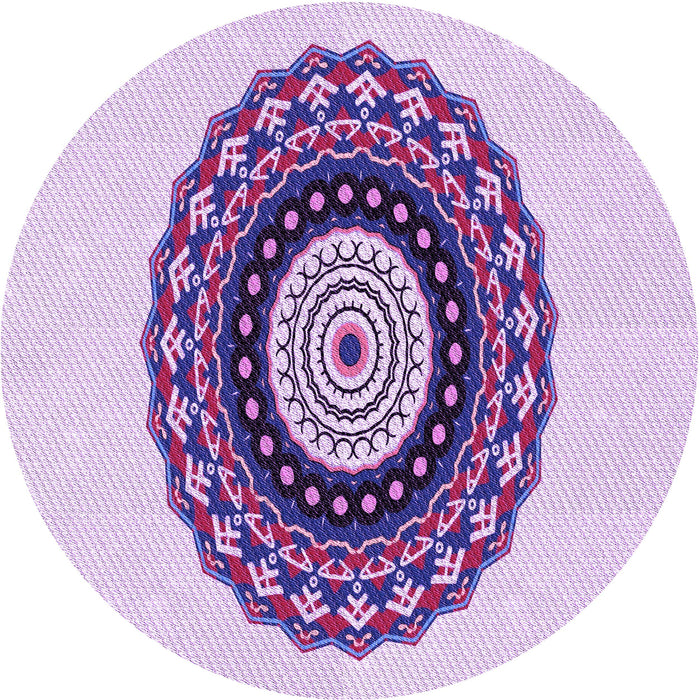Square Patterned Purple Flower Purple Rug, pat1970pur