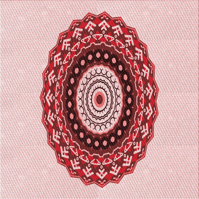 Round Machine Washable Transitional Light Red Pink Rug, wshpat1970rd