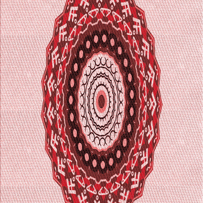 Patterned Light Red Pink Rug, pat1970rd