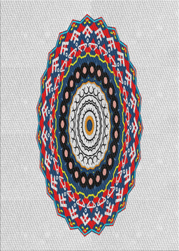 Patterned Platinum Gray Novelty Rug, pat1970
