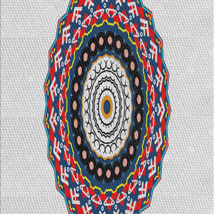 Patterned Platinum Gray Novelty Rug, pat1970