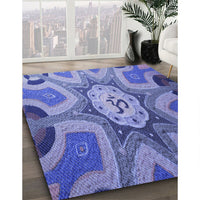 Patterned Purple Mimosa Purple Rug, pat1971blu