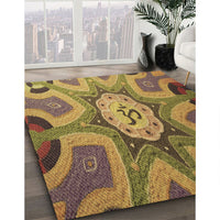 Patterned Saddle Brown Rug, pat1971brn