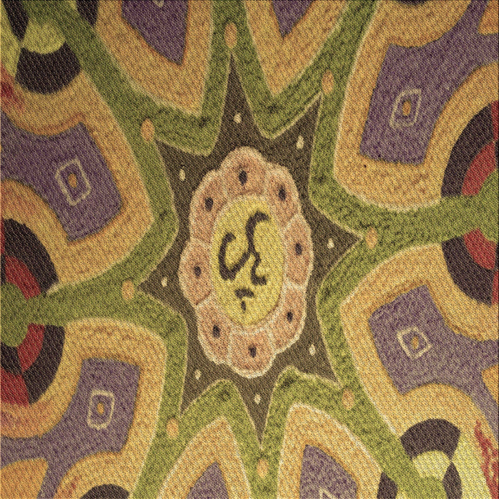 Round Machine Washable Transitional Saddle Brown Rug, wshpat1971brn