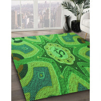 Patterned Forest Green Rug, pat1971grn