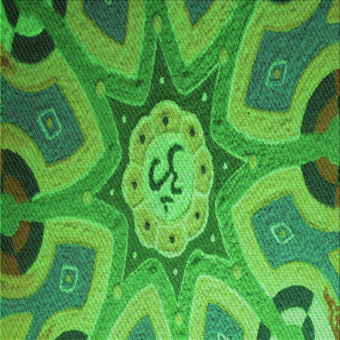 Round Machine Washable Transitional Forest Green Rug, wshpat1971grn