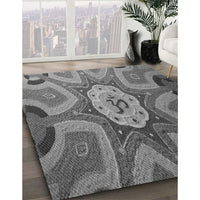 Patterned Gunmetal Gray Rug, pat1971gry