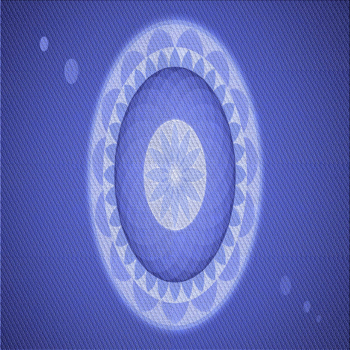Round Patterned Sky Blue Rug, pat1972blu