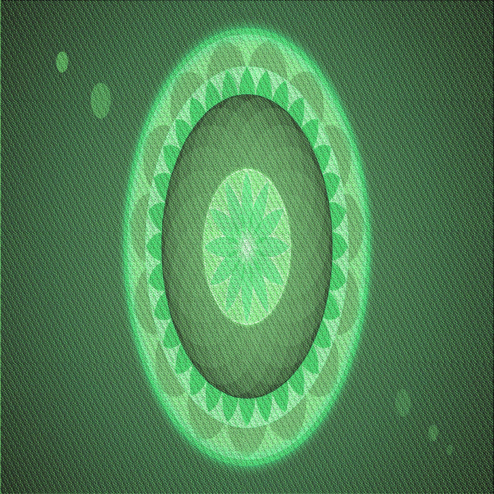 Round Patterned Medium Forest Green Rug, pat1972grn