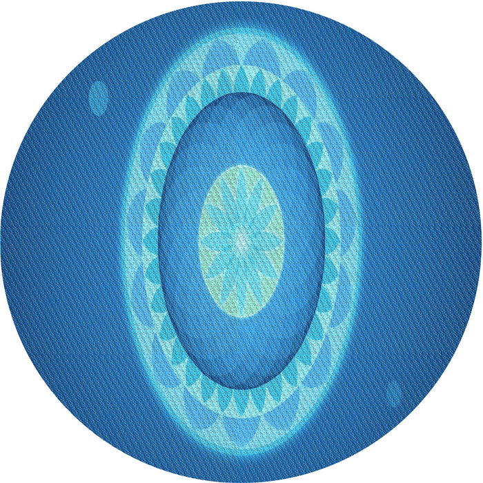 Square Patterned Blue Rug, pat1972lblu