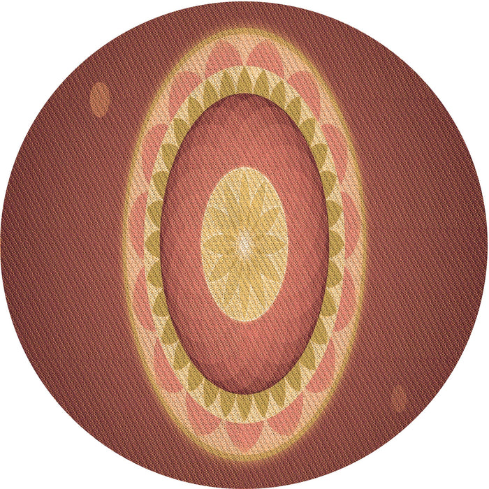 Square Patterned Orange Rug, pat1972org