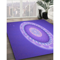 Patterned Purple Mimosa Purple Rug, pat1972pur