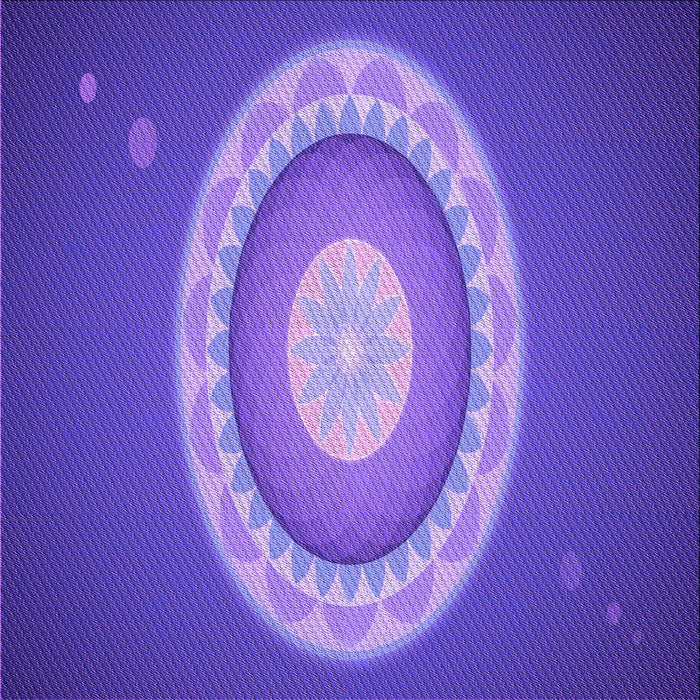 Round Patterned Purple Mimosa Purple Rug, pat1972pur
