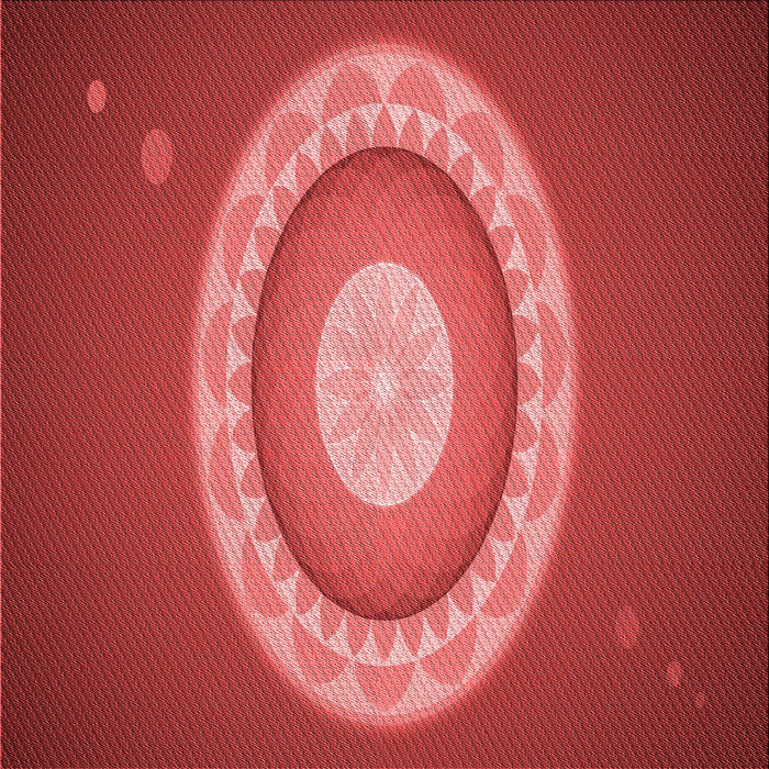 Round Patterned Red Rug, pat1972rd