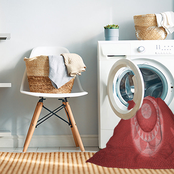 Machine Washable Transitional Red Rug in a Washing Machine, wshpat1972rd