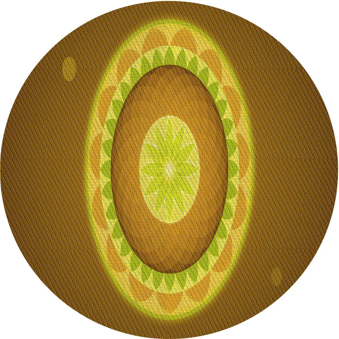 Square Patterned Saddle Brown Rug, pat1972yw