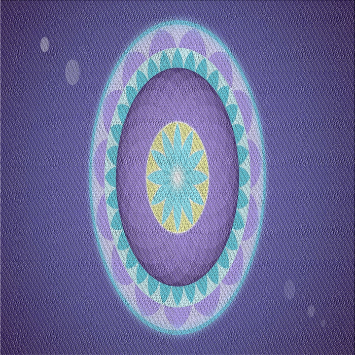 Square Patterned Denim Blue Novelty Rug, pat1972