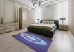 Machine Washable Transitional Denim Blue Rug in a Bedroom, wshpat1972